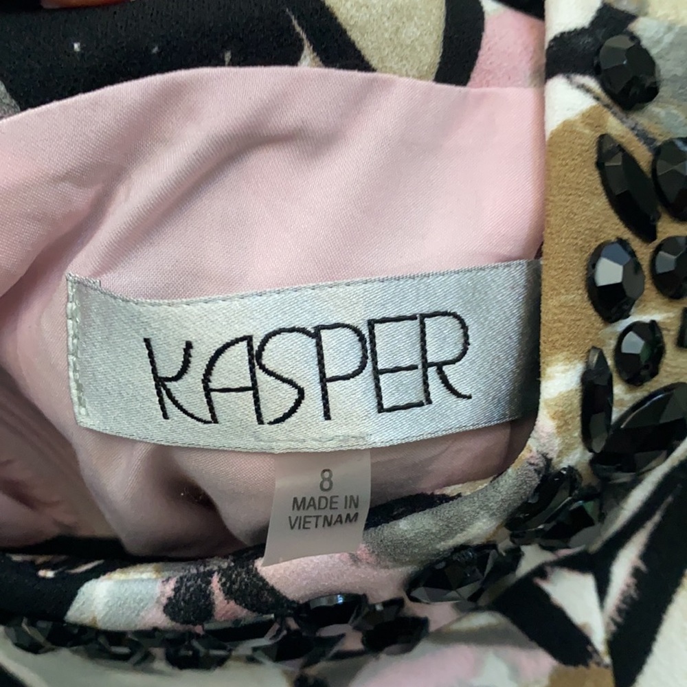 Kasper Pink and Black Floral Dress WITH POCKETS - Picture 5 of 6